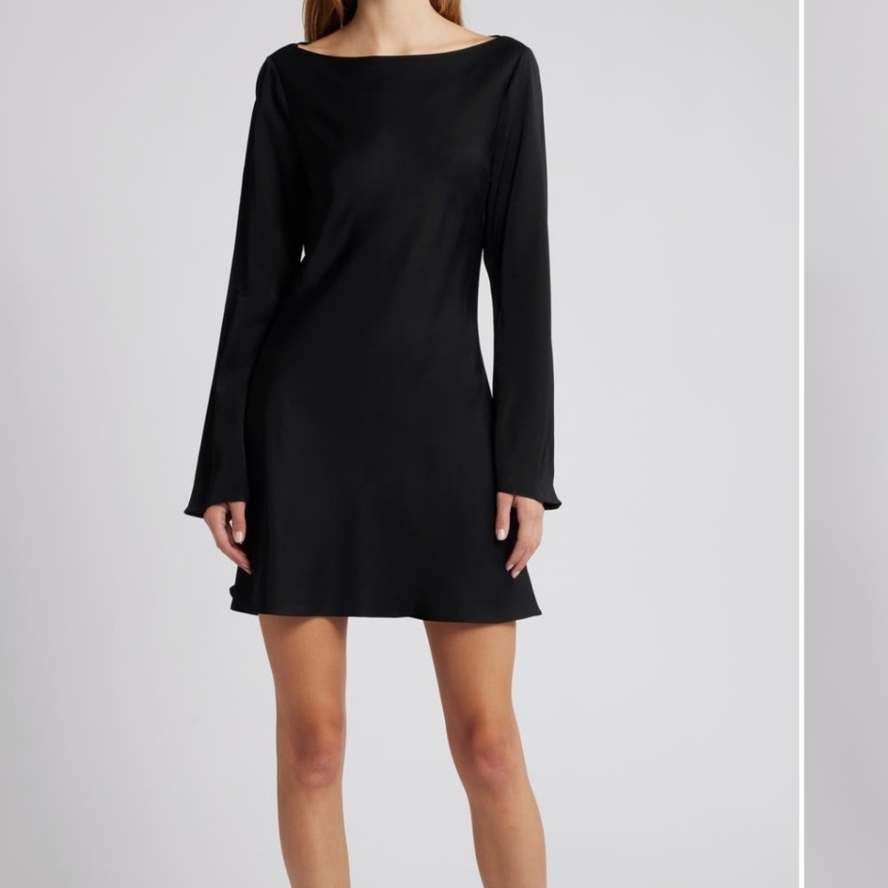 French Connection Black Long Sleeve Dress